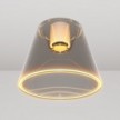 Plafoniera design con lampadina Ghost a cono smoky