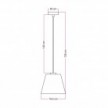 Lampada a sospensione con lampadina Ghost a cono trasparente