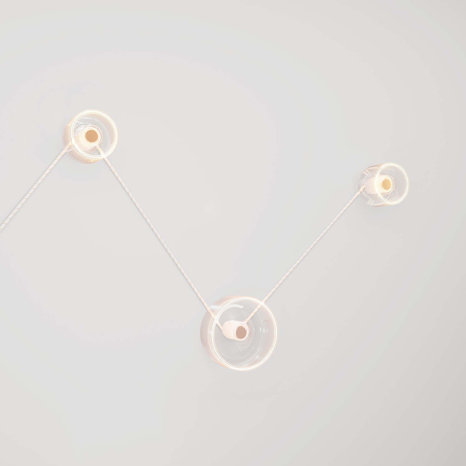 Spostaluce-Wandlampe mit 3 Ghost-Glühbirnen
