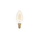 Ampoule Dorée LED Carbon Line avec filament en spirale Candle C35 2,5W 136Lm E14 1800K Dimmable - C01