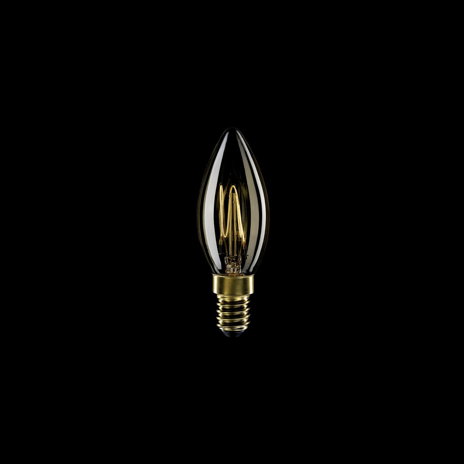 LED Glühbirne Golden Carbon Line Cage Filament Candle C35 3,5W 300Lm E14 2700K Dimmbar - C51