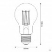Lampadina LED Dorata Carbon Line filamento verticale Goccia A60 7W 640Lm E27 2700K Dimmerabile - C53