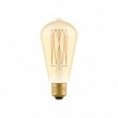 Ampoule Dorée LED Carbon Line Filament Cage Edison ST64 7W 640Lm E27 2700K Dimmable - C54