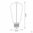 Ampoule LED Smoky Magnétique Deco Line Edison ST64 2,2W 60Lm E27 1800K - F03