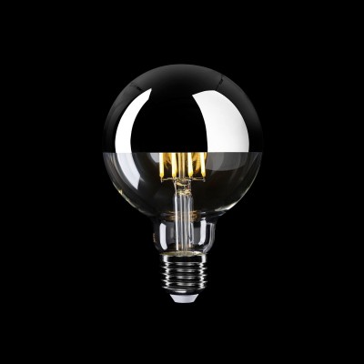 Ampoule LED Demi Sphère Argent Globe G95 7W 650Lm E27 2700K Dimmable - A04