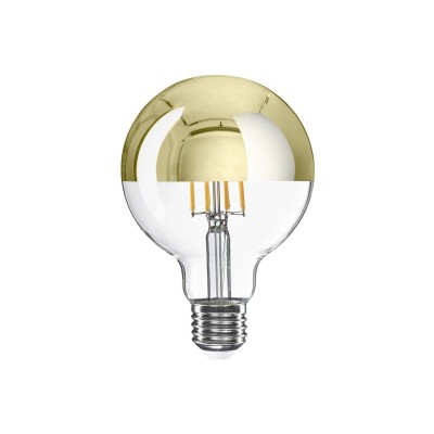 Lampadina LED Mezza Sfera Oro Globo G95 7W 650Lm E27 2700K Dimmerabile - A14