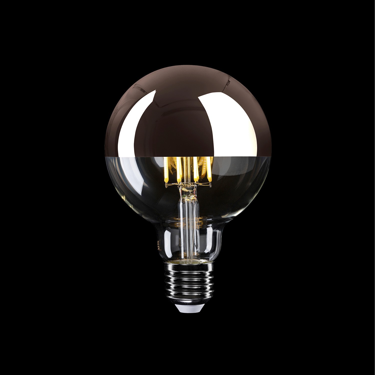 Lampadina LED Mezza Sfera Rame Globo G95 7W 650Lm E27 2700K Dimmerabile - A24