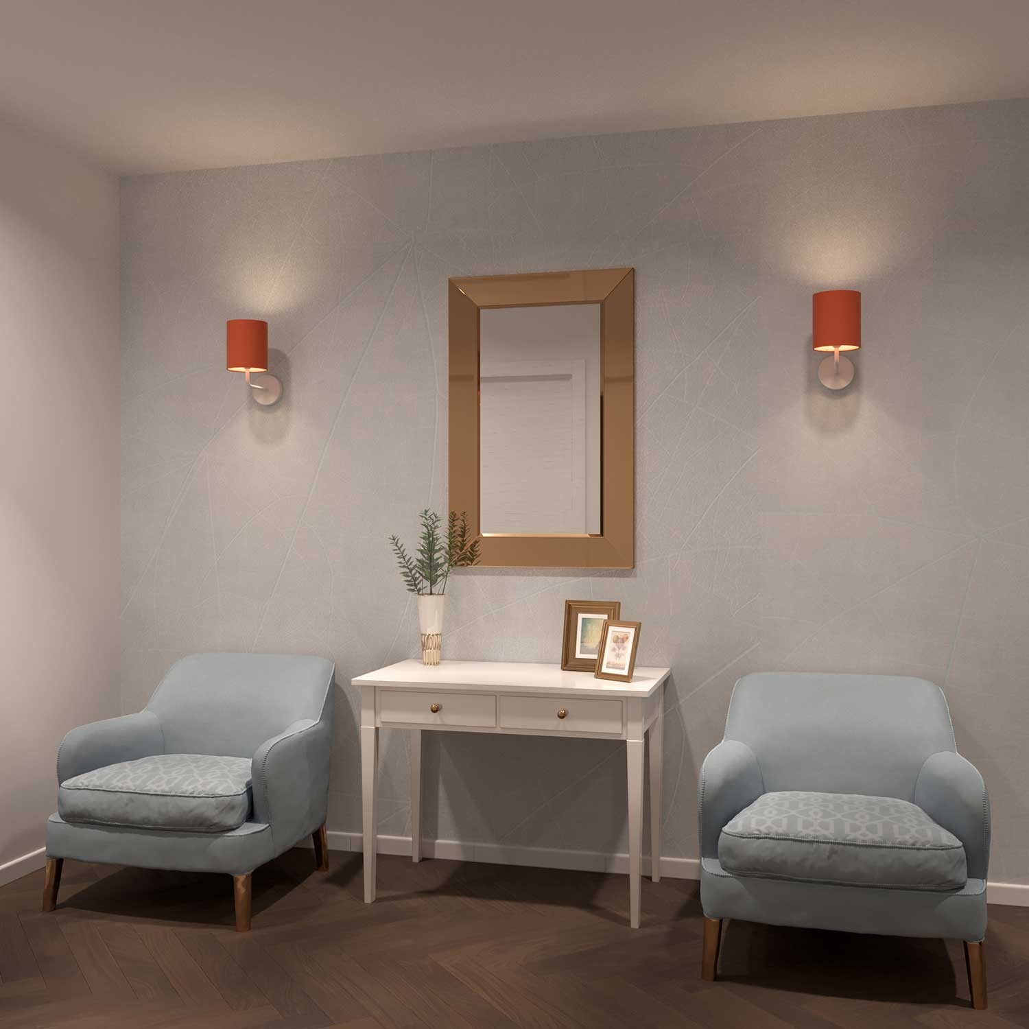 Fermaluce Metal, applique murale en métal avec abat-jour et extension curbe
