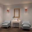 Fermaluce Metal, applique murale en métal avec abat-jour et extension curbe