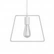 Suspension fabriquée en Italie avec câble textile, abat-jour Duedì Base et finition en métal - complète avec ampoule