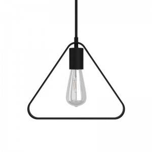 Lampada a sospensione Made in Italy completa di cavo tessile, paralume Duedì Apex e finiture in metallo