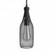 Suspension fabriquée en Italie avec câble textile, abat-jour bouteille Magnum et finition en métal - complète avec ampoule
