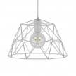 Lampada a sospensione Made in Italy completa di cavo tessile, paralume Dome e finiture in metallo