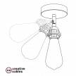 Fermaluce Metallo 90° con portalampada filettato E27, punto luce in metallo orientabile