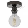 Fermaluce Métal, avec support de lampe fileté E27, source lumineuse murale ou plafonnier en métal