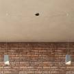 Spider - Lampada a sospensione multipla a 2 cadute Made in Italy completa di cavo tessile e paralume in cemento