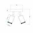 Fermaluce mit 2 verstellbaren Mini Spotlight Strahlern GU1d0