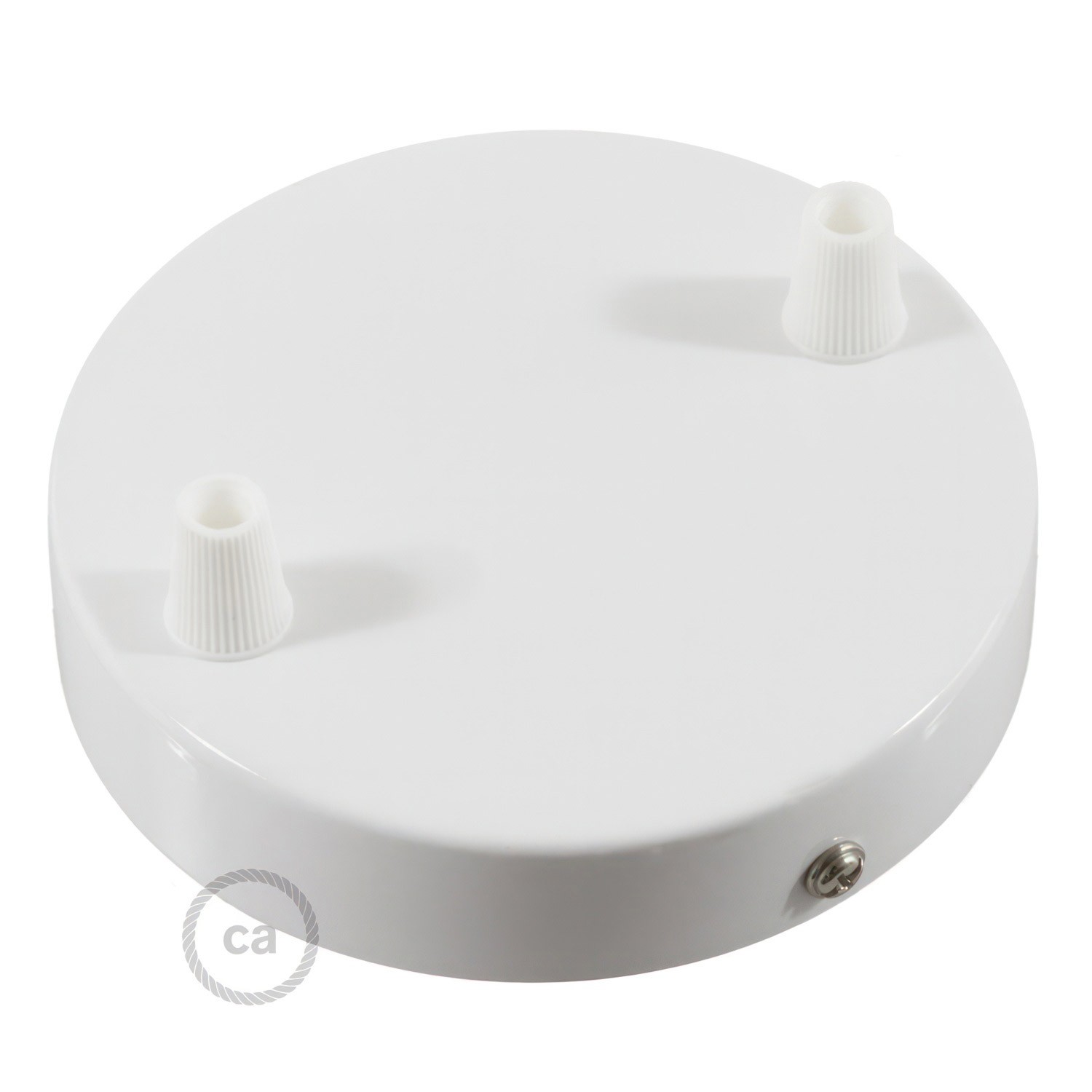 Kit rosace métallique cylindrique à deux trous