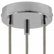 Zylindrischer 3-Loch-Lampenbaldachin Kit aus Metall