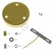 Zylindrischer 3-Loch-Lampenbaldachin Kit aus Metall
