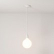 Suspension fabriquée en Italie avec câble textile et finition porcelaine colorée