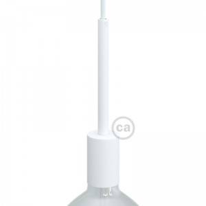 Kit douille E27 cylindrique en métal avec serre-câble de 15 cm