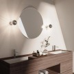 Applique con lampadina a vista mezza sfera argento - Waterproof IP44