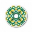 Mini plateau Ellepì 'Majoliques' pour lampes à suspension, murales et guirlandes, diamètre 24 cm - Made in Italy