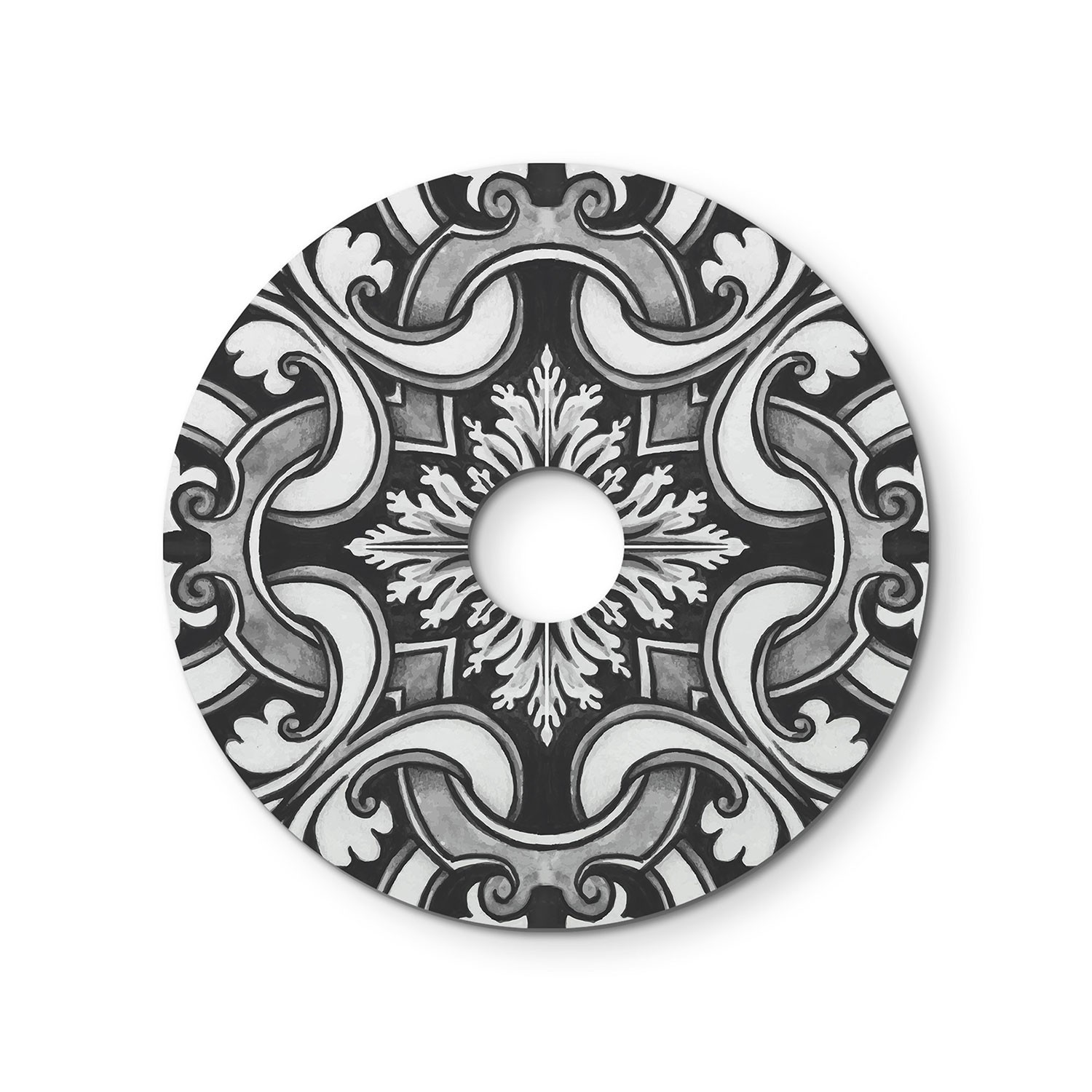 Mini plateau Ellepì 'Majoliques' pour lampes à suspension, murales et guirlandes, diamètre 24 cm - Made in Italy