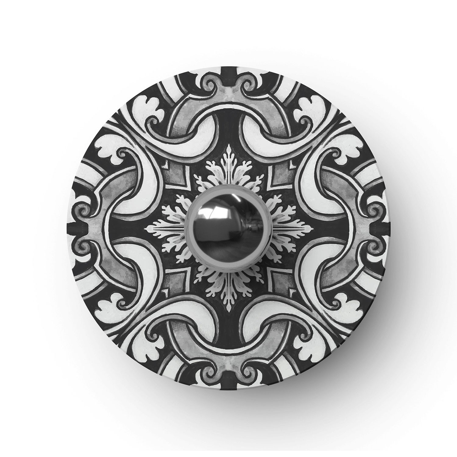 Mini plateau Ellepì 'Majoliques' pour lampes à suspension, murales et guirlandes, diamètre 24 cm - Made in Italy
