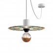 Mini plateau Ellepì 'Majoliques' pour lampes à suspension, murales et guirlandes, diamètre 24 cm - Made in Italy