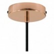 Lampada a sospensione Made in Italy completa di cavo tessile, paralume Bistrot e finiture in metallo