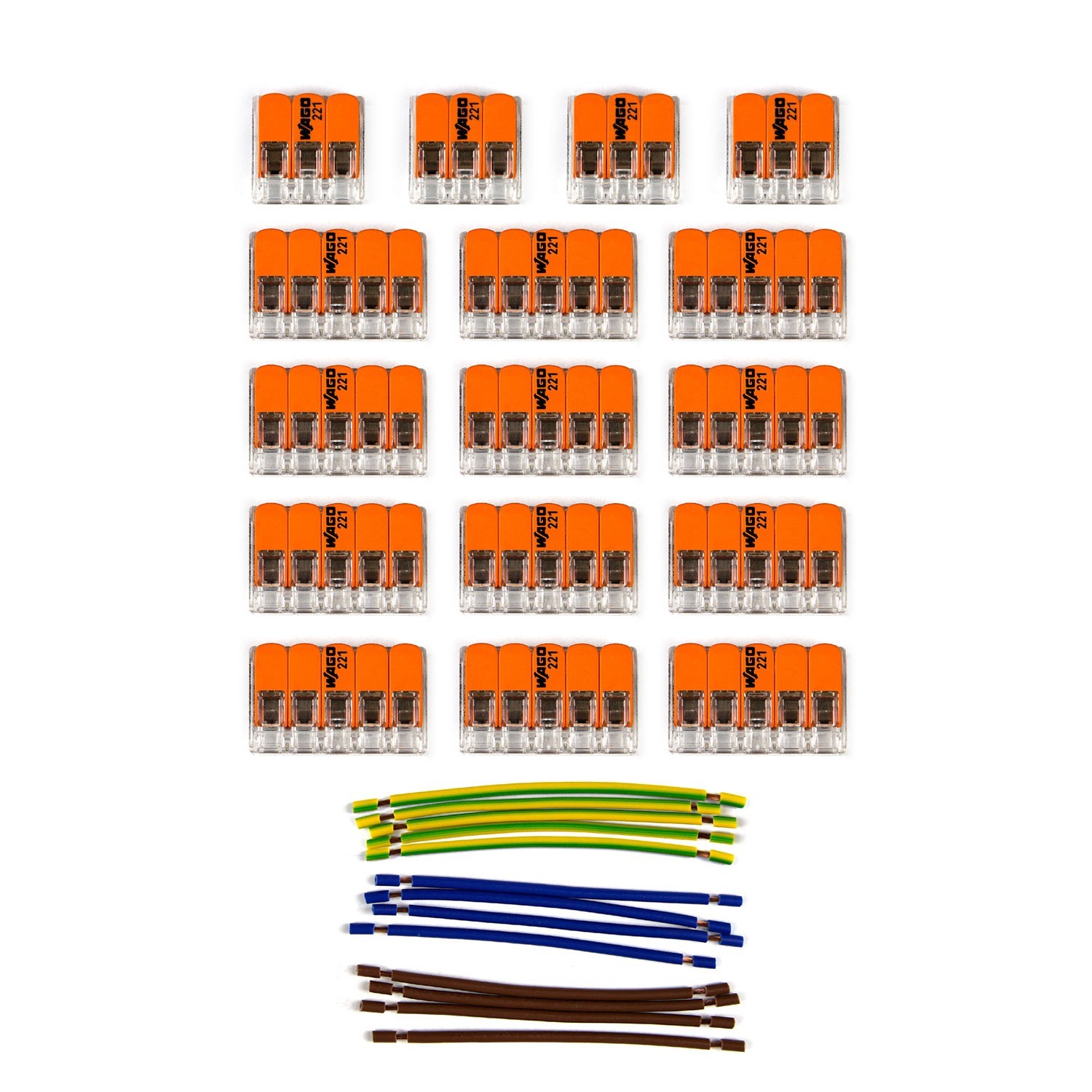 Kit Verbindungsklemme WAGO kompatibel mit Kabel 3x für Lampenbaldachin mit 14 Löchern