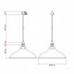 Suspension pour rail avec abat-jour Harbour