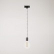 Lampada a sospensione con portalampada in alluminio zigrinato per binari