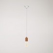 Lampada a sospensione con finiture in metallo satinato per binari