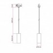 Suspension pour rails avec abat-jour Tub-E14