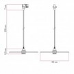 Suspension pour rails avec abat-jour en bois double face UFO