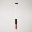 Lampada a sospensione per binari con doppio paralume Tub-E14