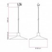 Lampada a sospensione con paralume Swing Pastel per sistemi a binari