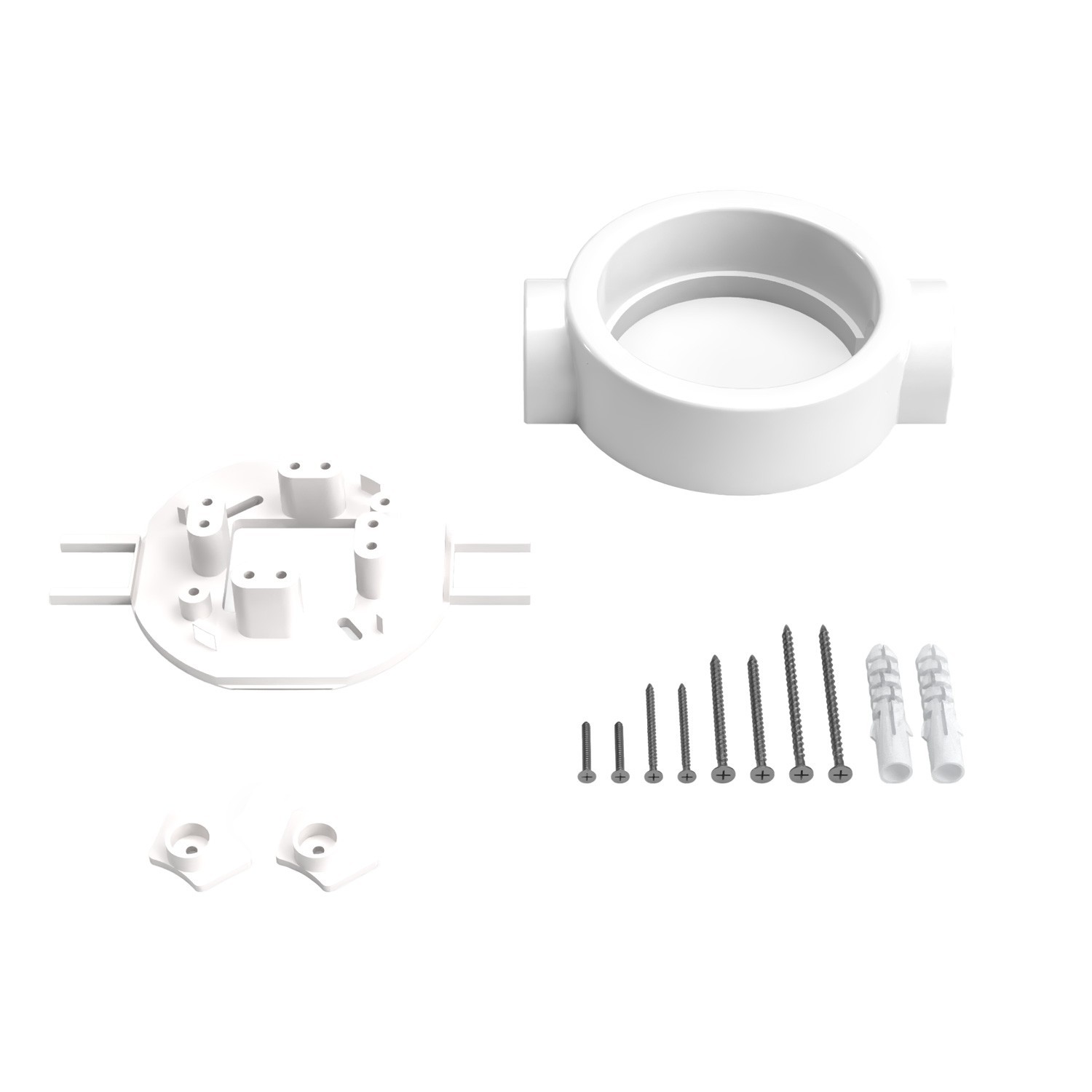 Base in porcellana per presa elettrica e interruttore/deviatore compatibile con Creative-Tubes - da 1 a 4 uscite