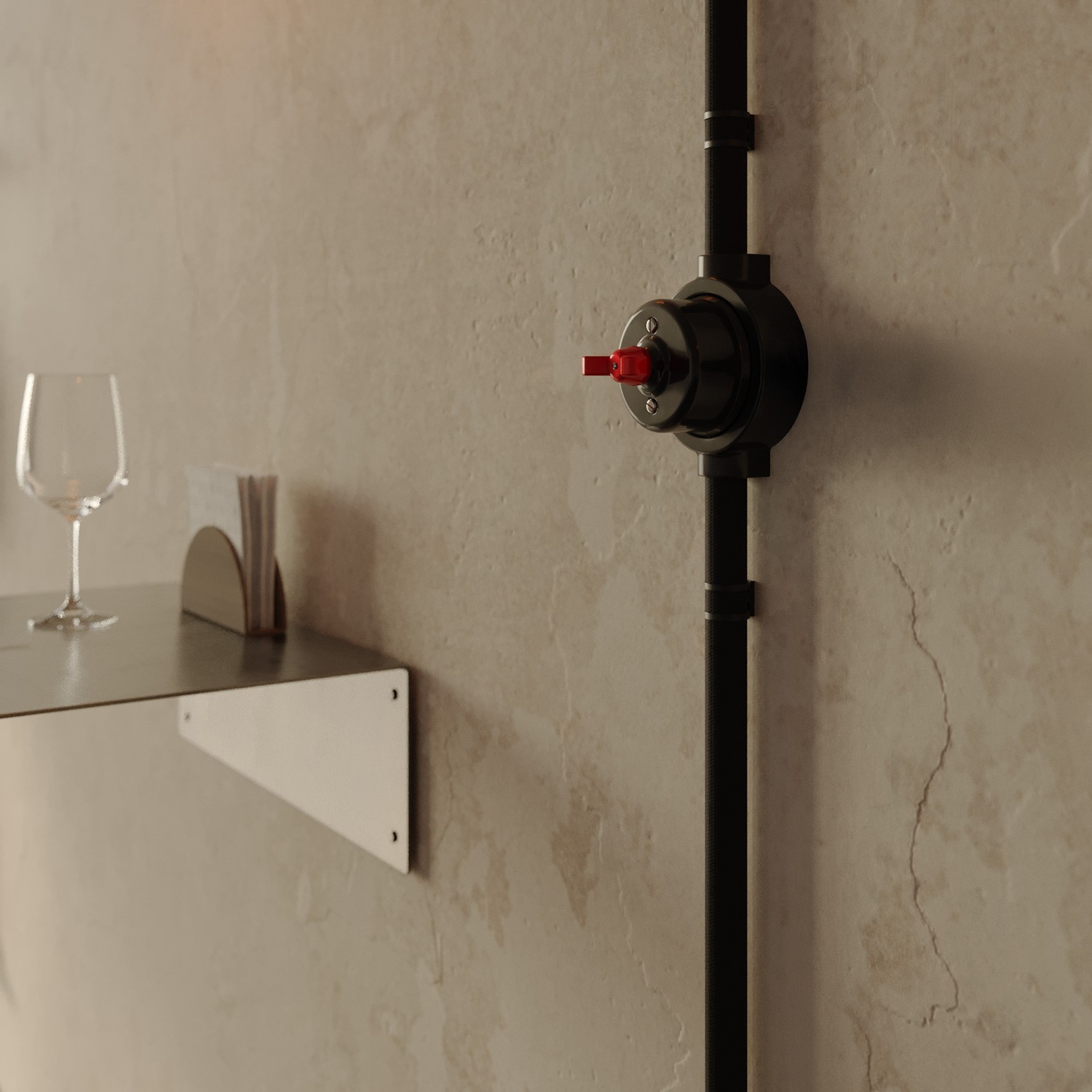 Base in porcellana per presa elettrica e interruttore/deviatore compatibile con Creative-Tubes - da 1 a 4 uscite