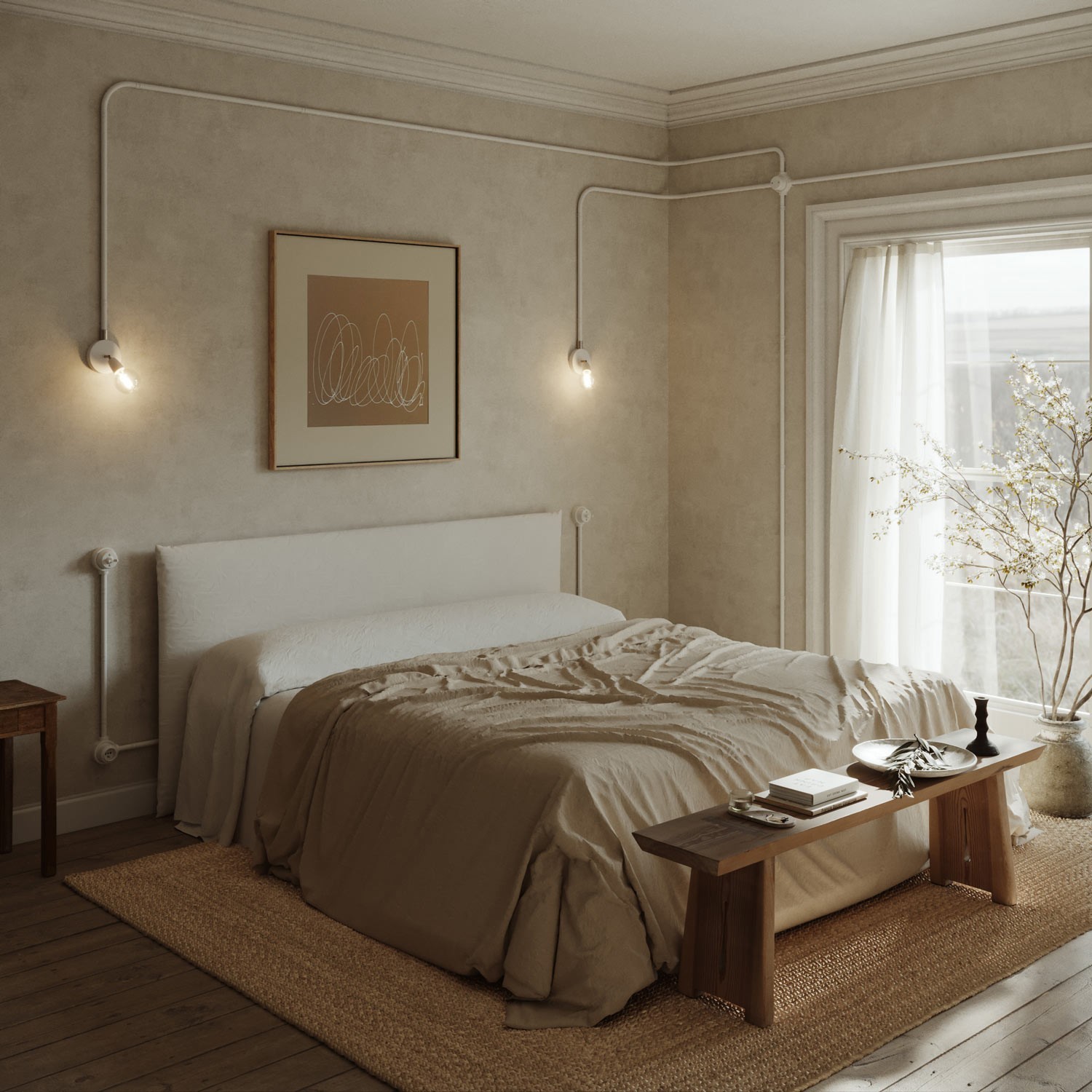 Porzellansockel für Steckdose und Schalter/Umschalter kompatibel mit Creative-Tubes - von 1 bis 4 Ausgänge