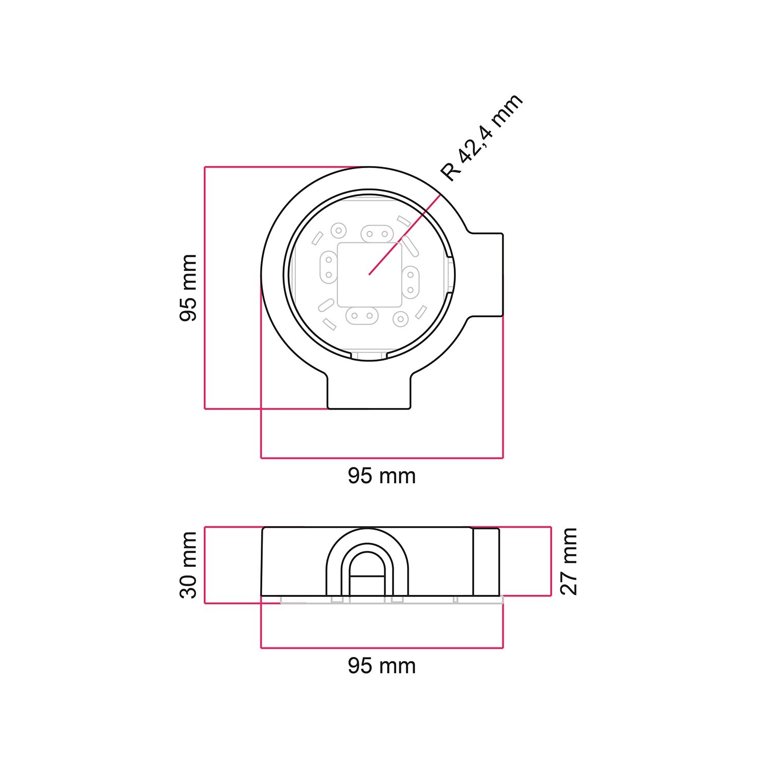 Base en porcelaine pour prise électrique et interrupteur/va et vient compatible avec Creative-Tubes - de 1 à 4 sorties