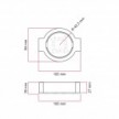 Base in porcellana per presa elettrica e interruttore/deviatore compatibile con Creative-Tubes - da 1 a 4 uscite