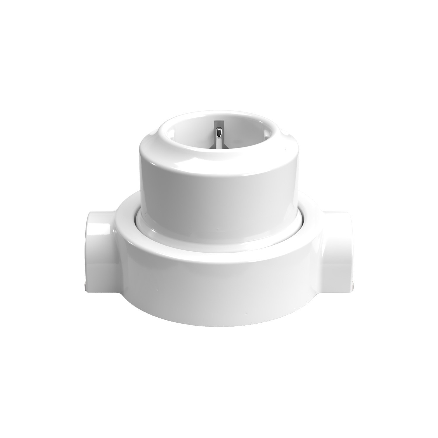 Kit presa Schuko da parete e base per Creative-Tubes in porcellana