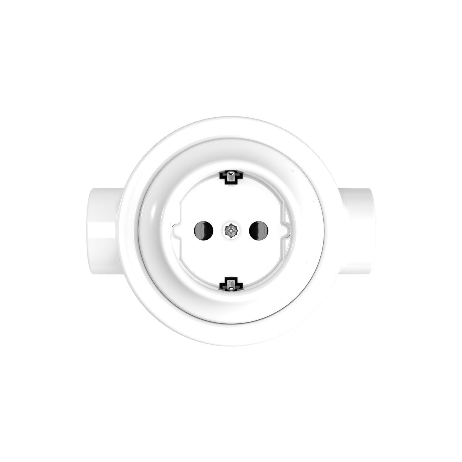 Kit prise Schuko mural et socle pour Creative-Tubes en porcelaine
