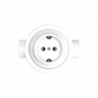 Kit prise Schuko mural et socle pour Creative-Tubes en porcelaine