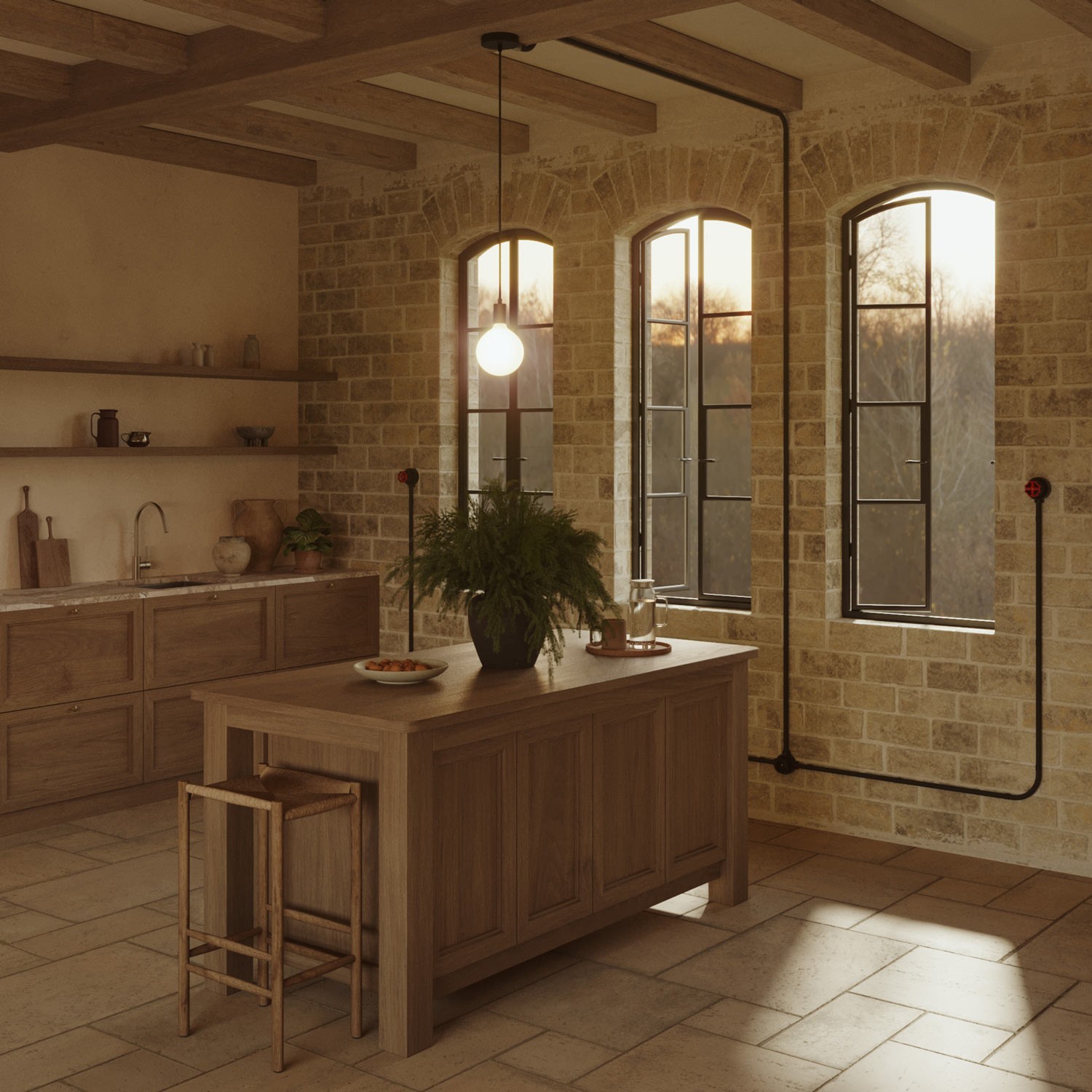 Kit presa Schuko da parete e base per Creative-Tubes in porcellana