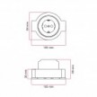 Kit presa Schuko da parete e base per Creative-Tubes in porcellana